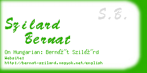 szilard bernat business card